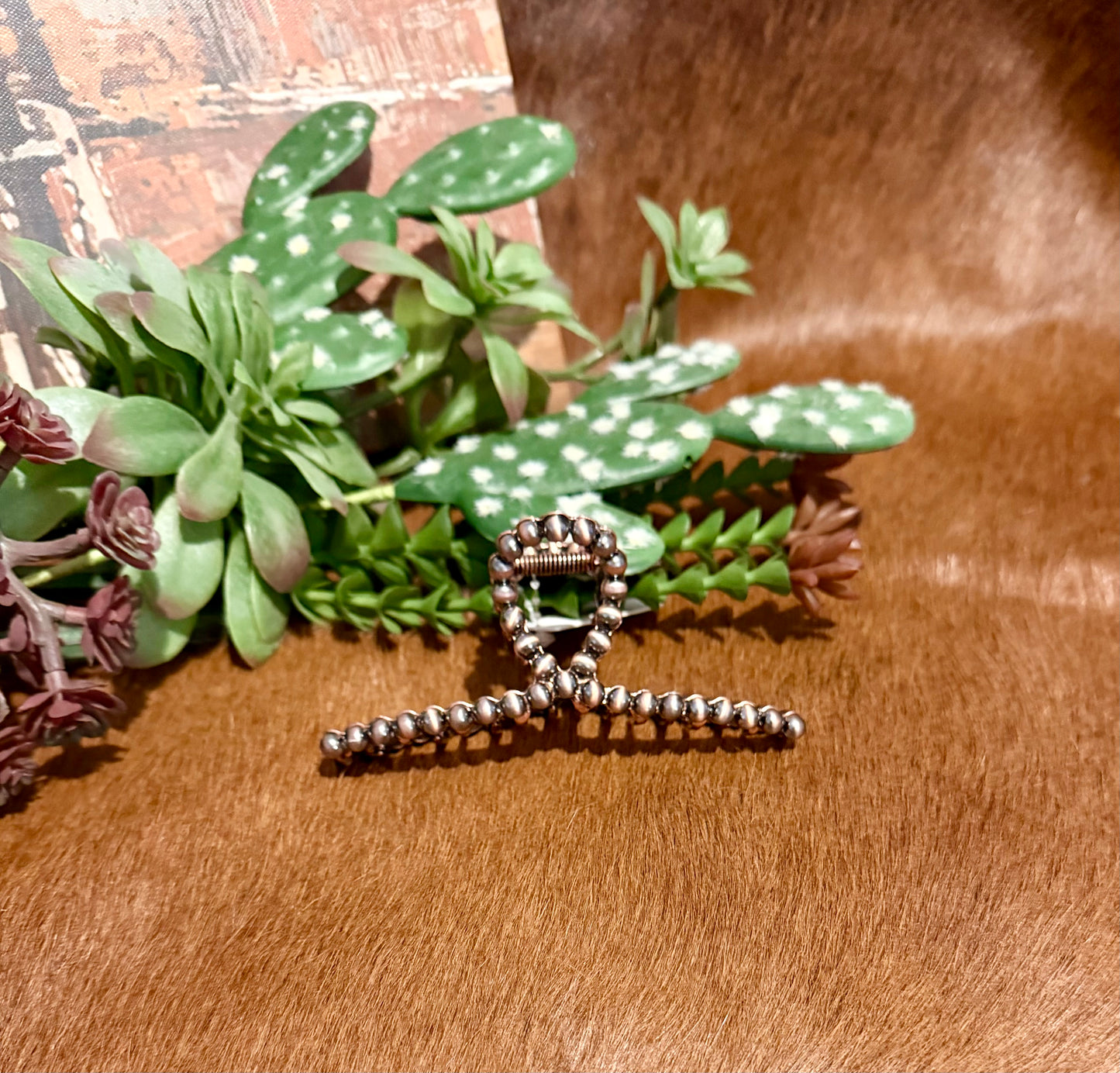 Large Beaded Claw Clips
