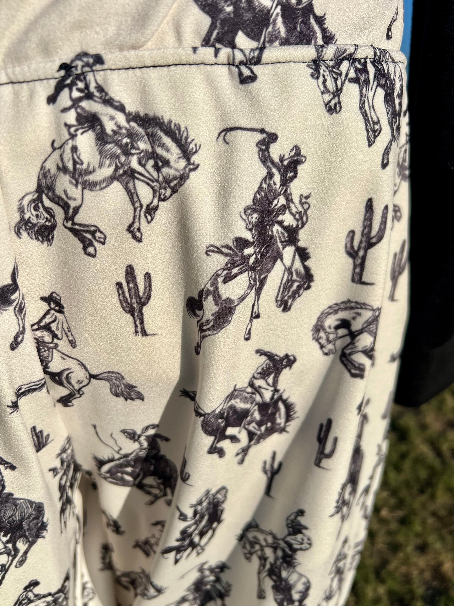 Bucking Horse Elastic Waist Band Polyester Pants with Pockets