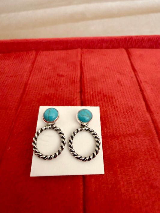 Turquoise & Silver Earrings