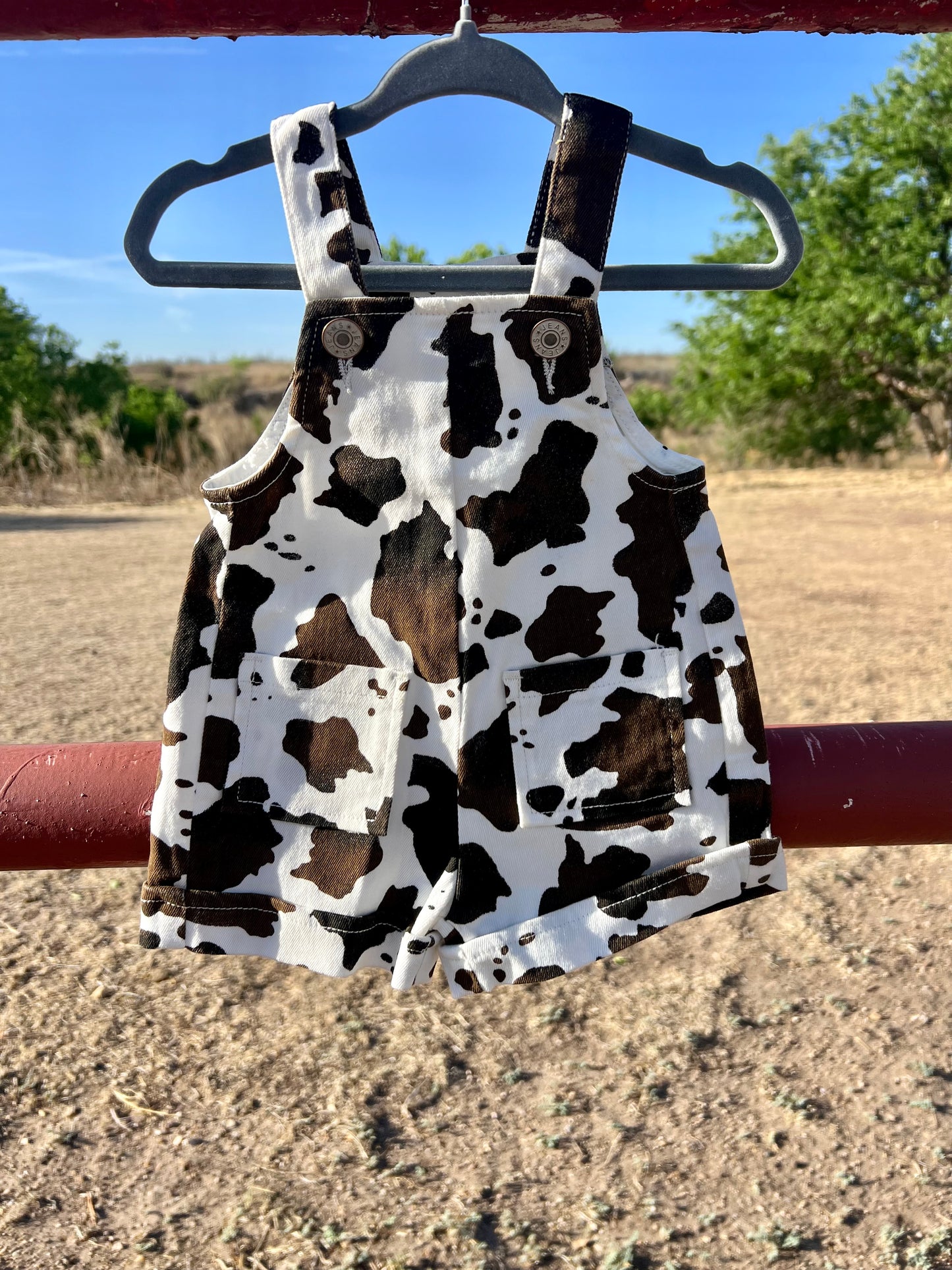 Cowprint Shirt Overalls