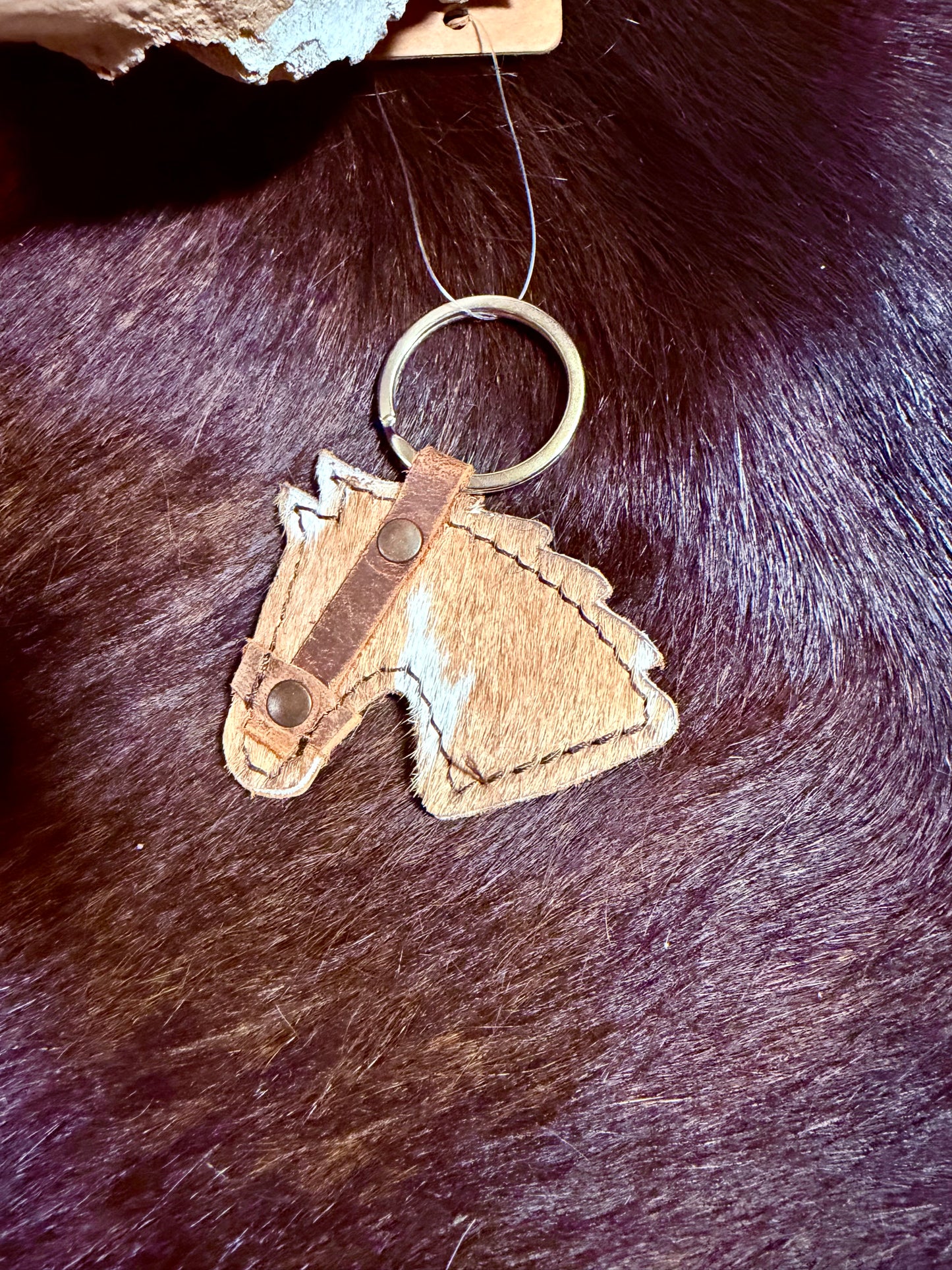Cowhide Keychains