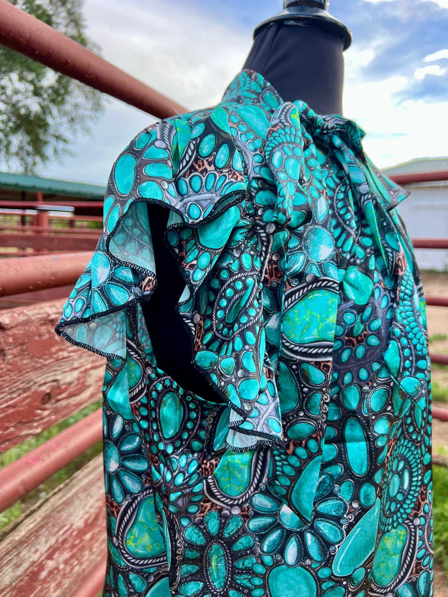 Wild Charm Turquoise Top