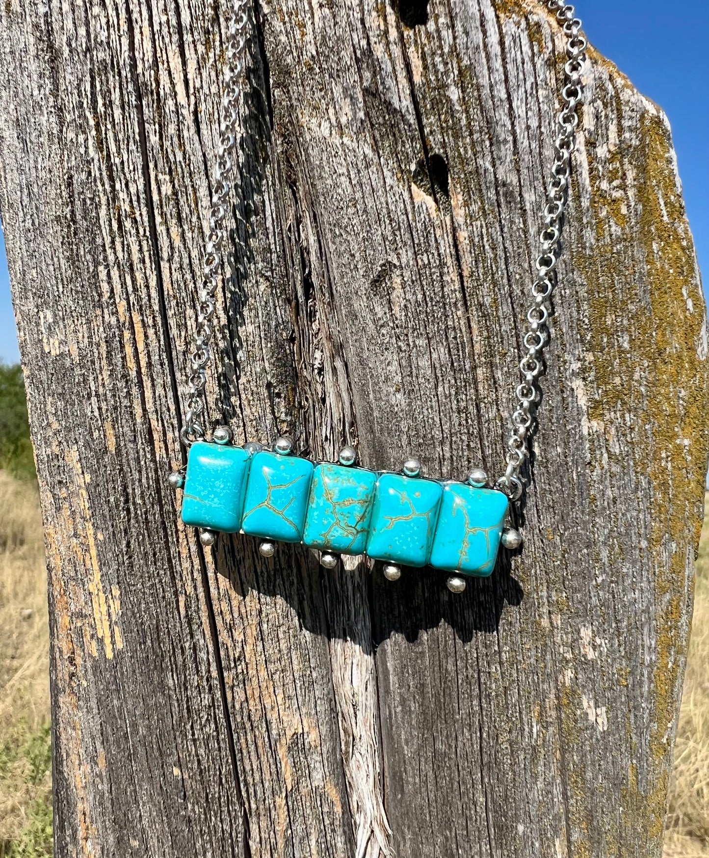 Turquoise Bar Necklace