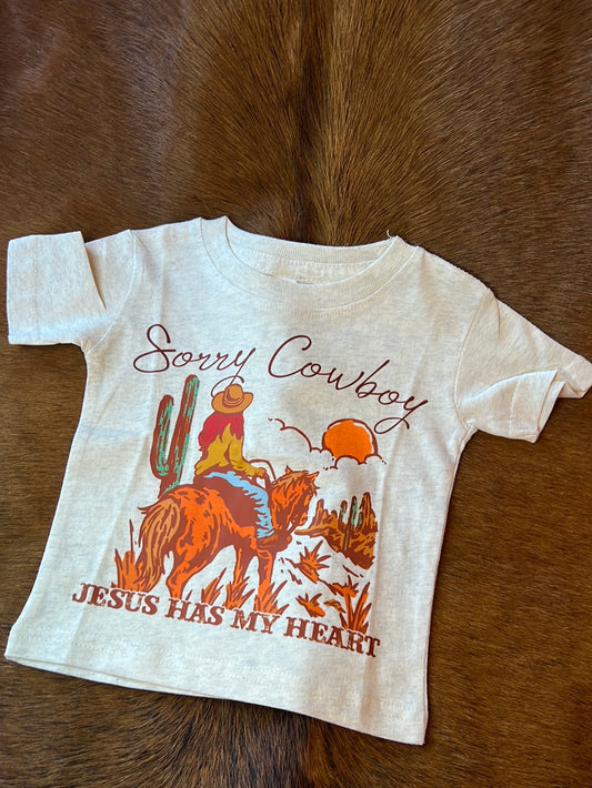 Sorry Cowboy Heather T Shirt