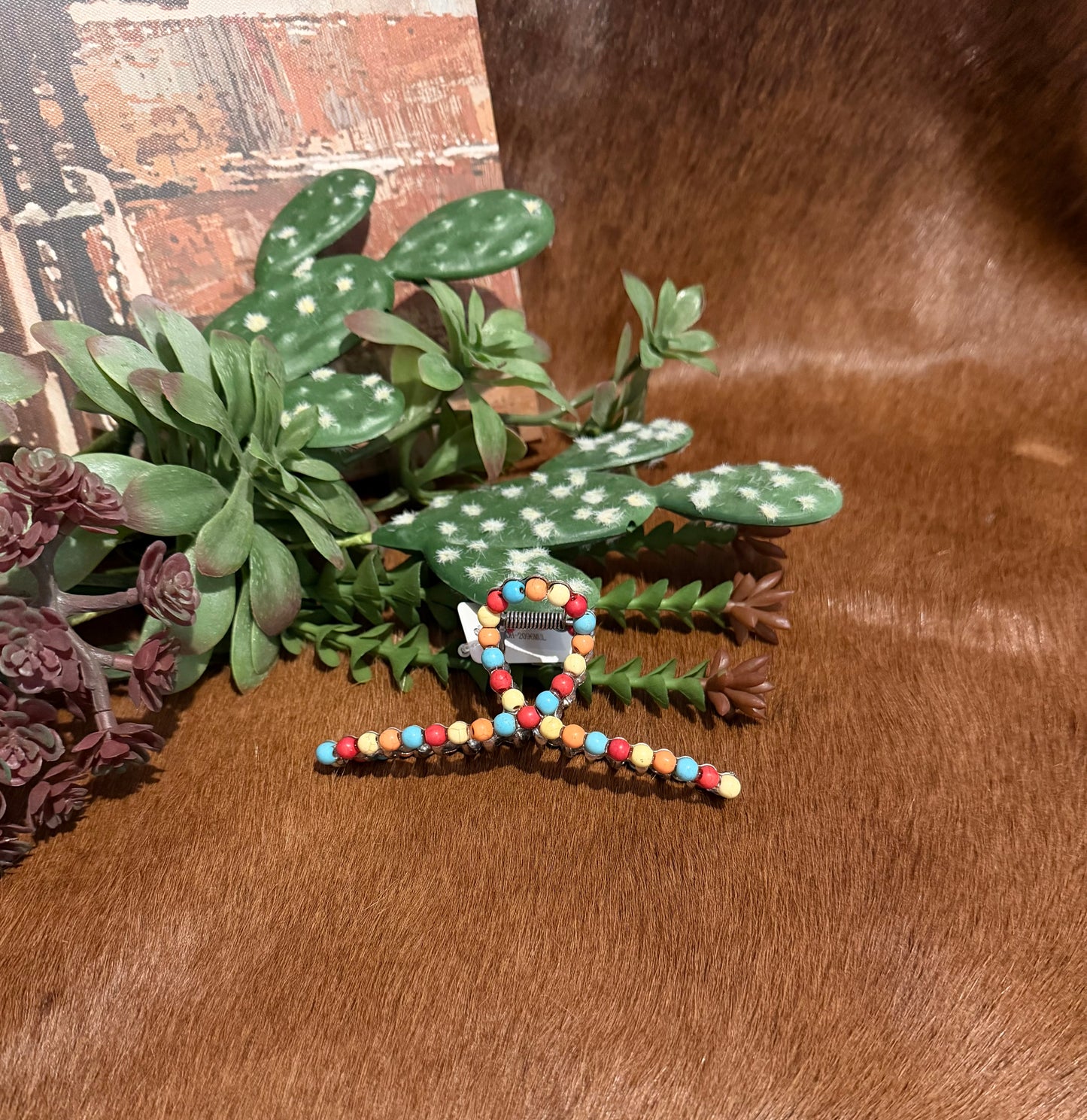 Large Beaded Claw Clips