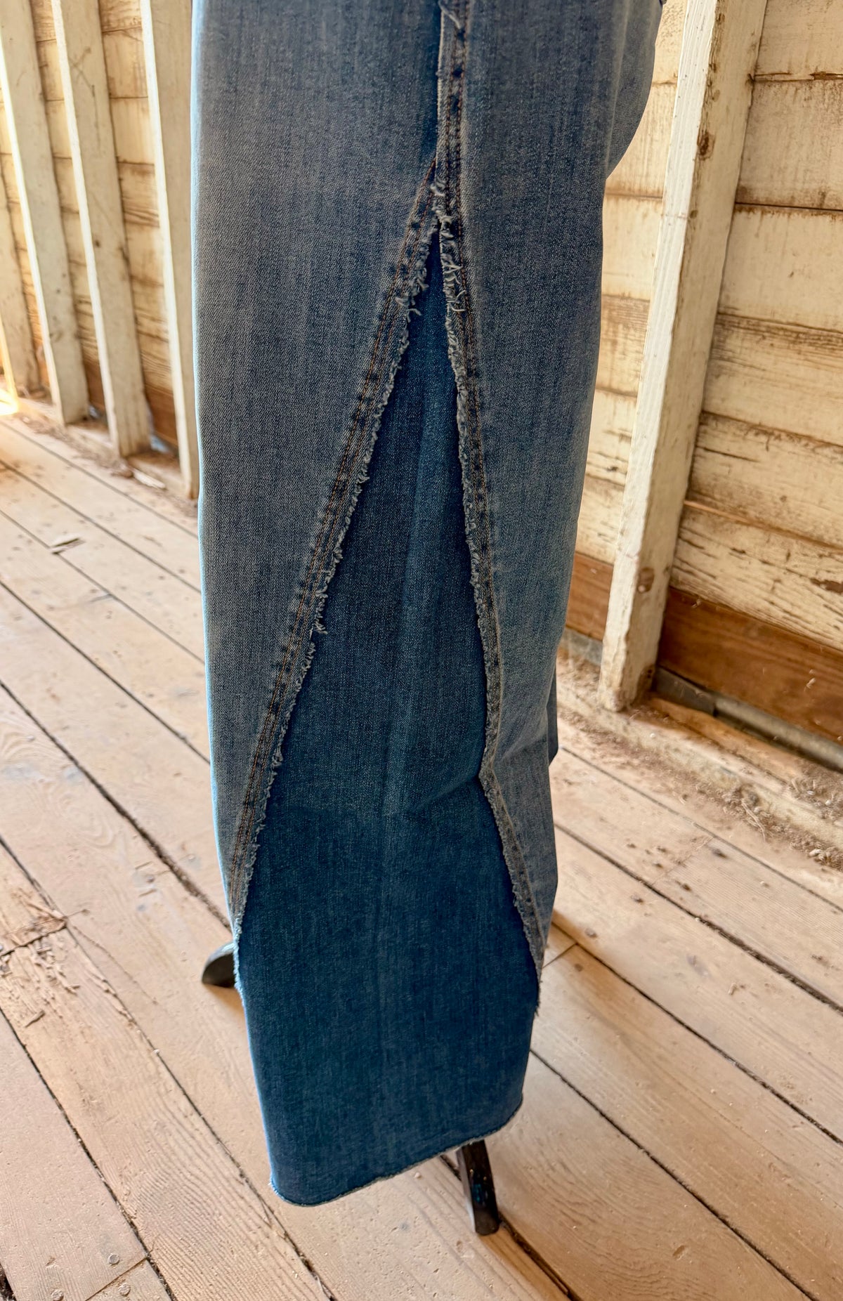 Mica High Rise Two-Toned Wide Leg Jeans