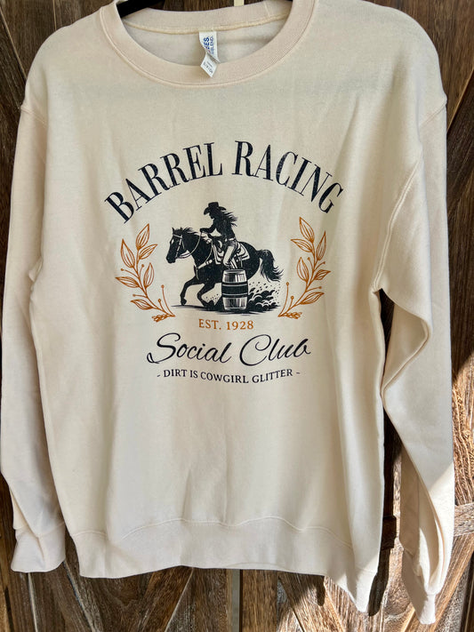 Barrel Racing Sweatshirt Light Tan