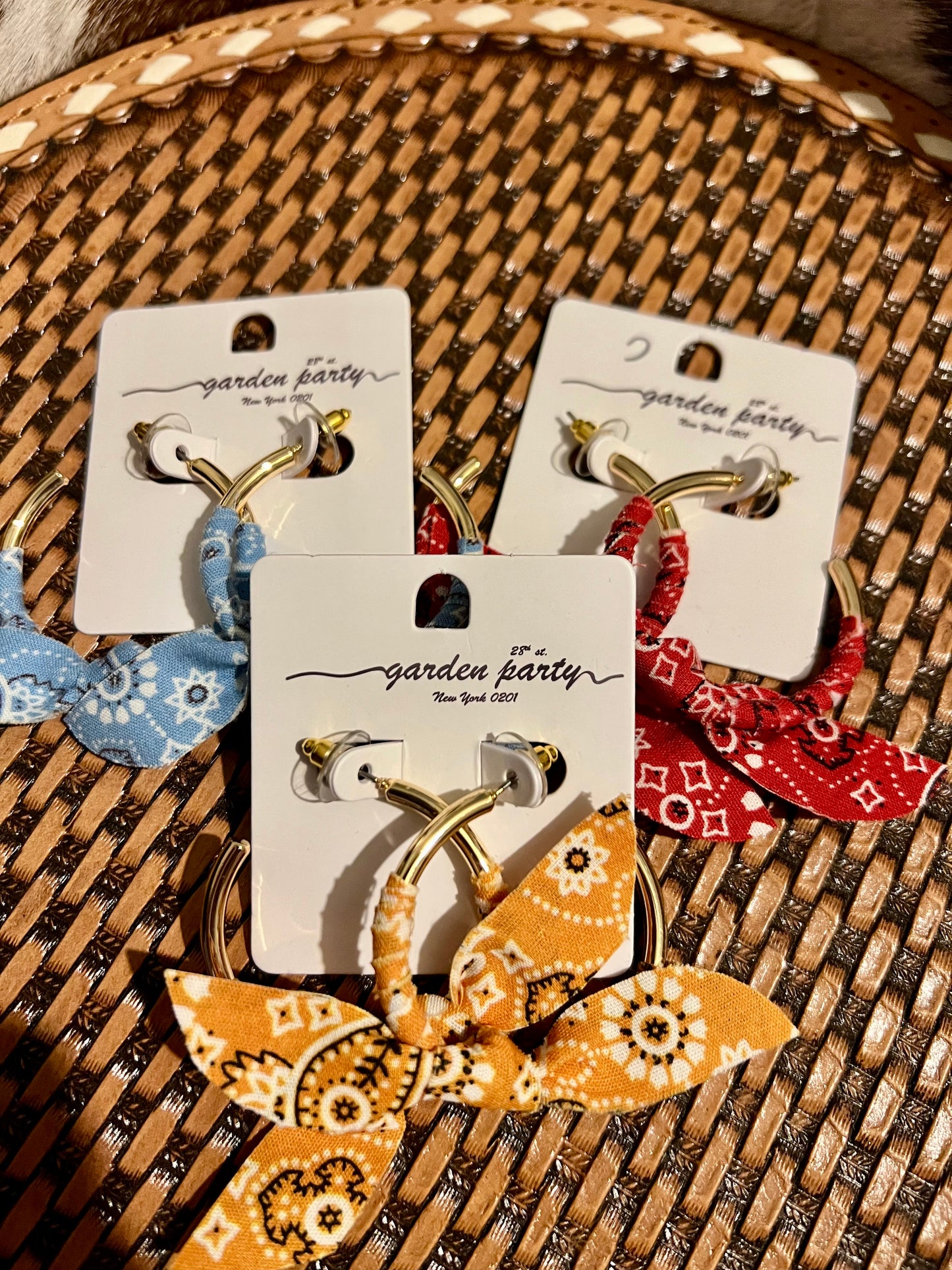 Bandana Hoop Earrings