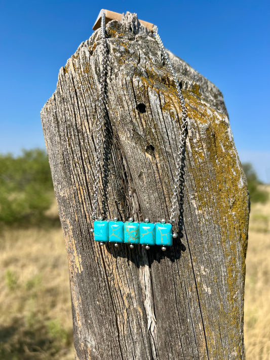 Turquoise Bar Necklace