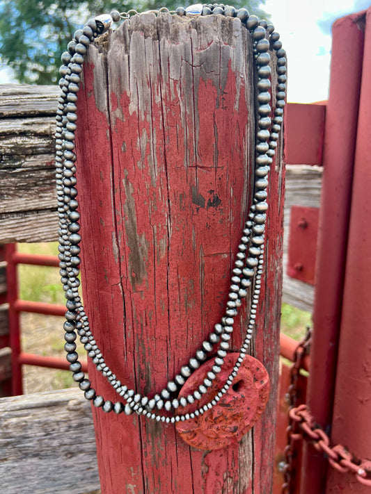 3 Layer Faux Pearl Bead Necklace