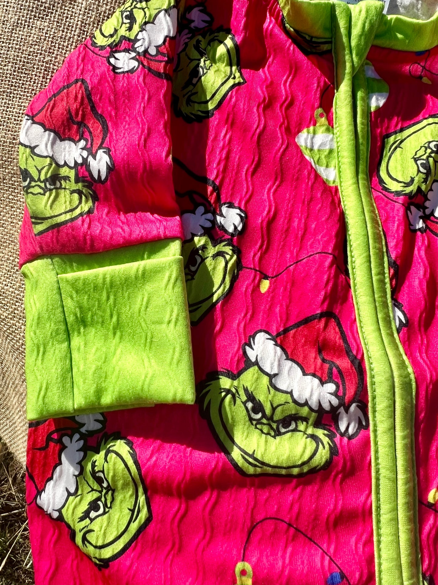Grinch Hot Pink Romper