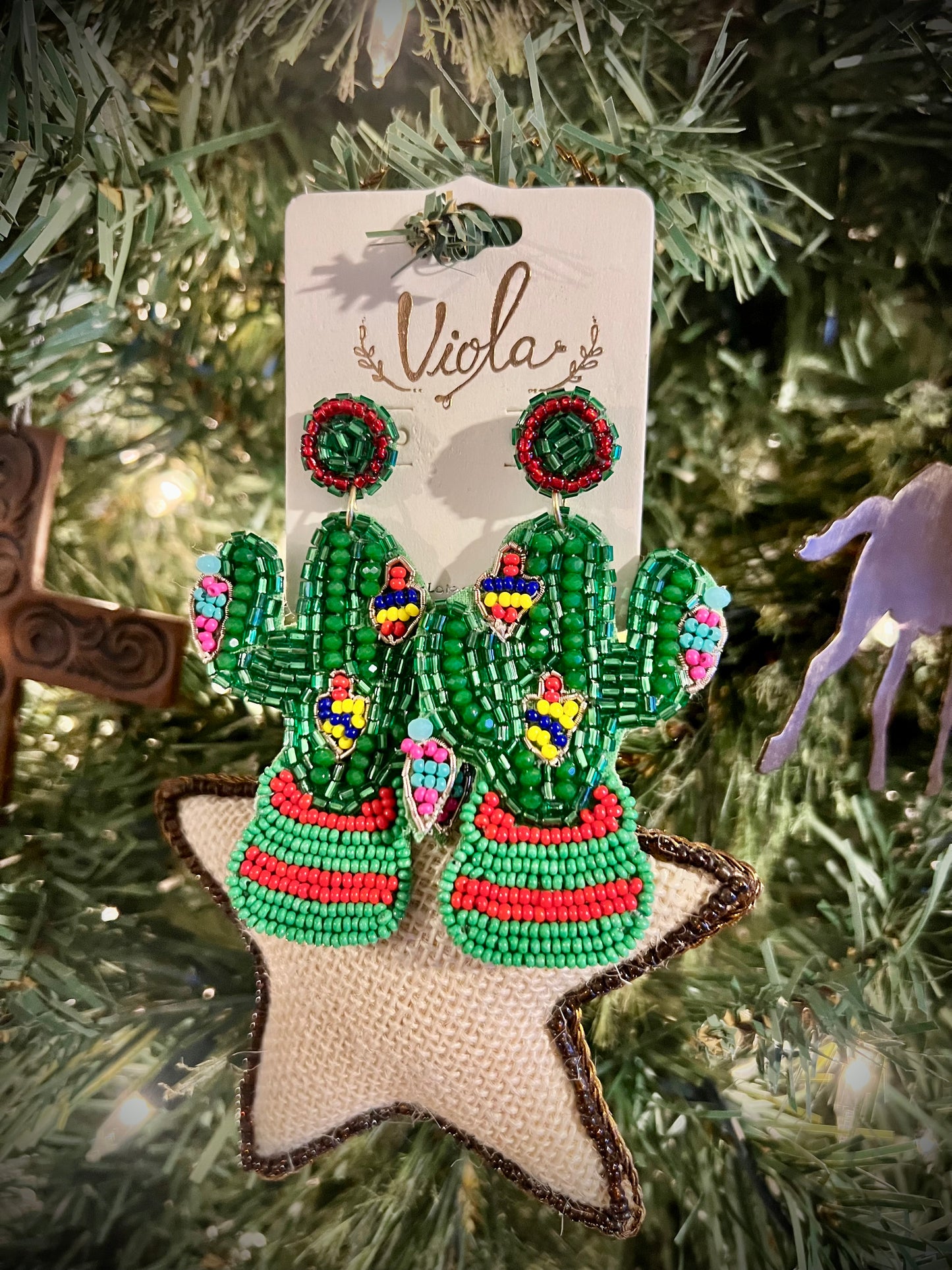 Christmas Cactus Earrings