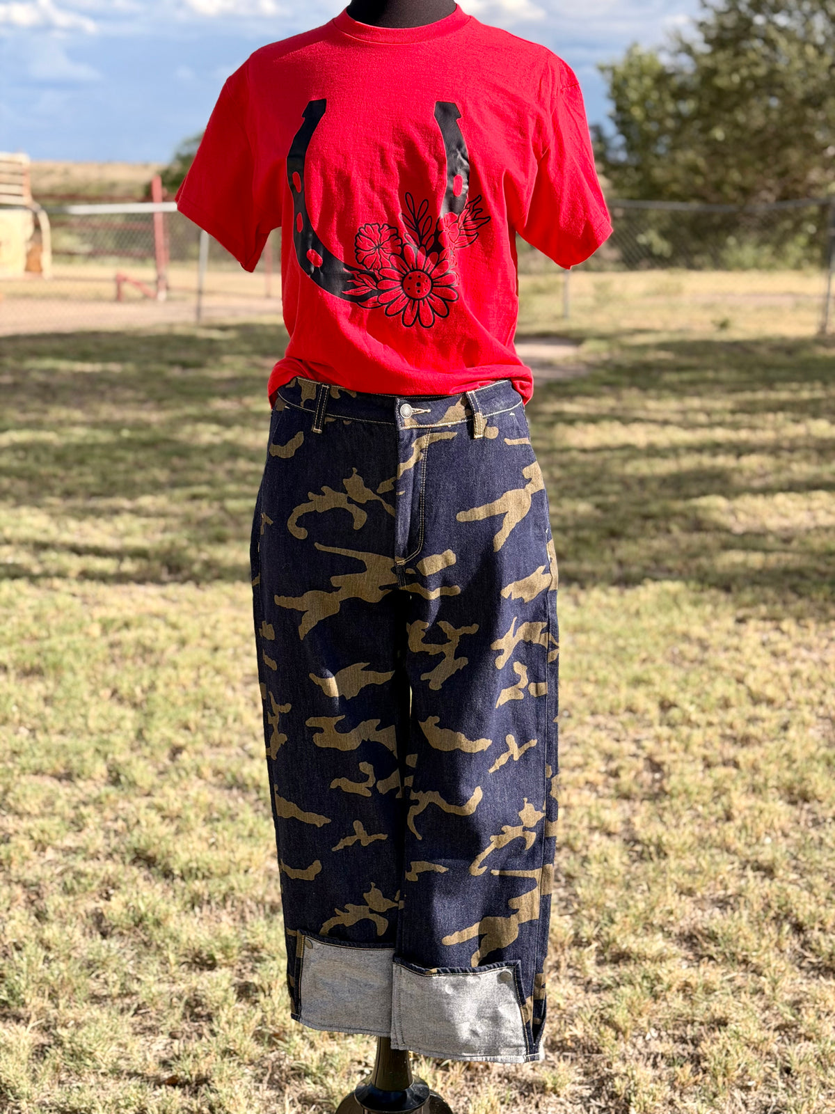 Mica Denim High Rise Camouflage Crop Jeans