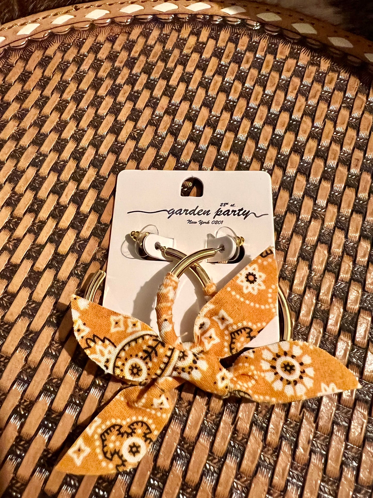 Bandana Hoop Earrings