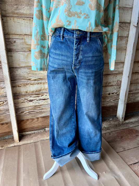 Mica Denim High Rise Button Up Tummy Control Jeans