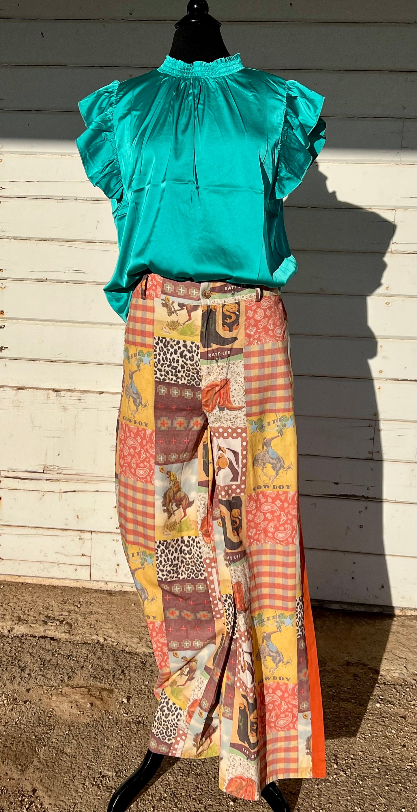 Cowboy Collage Pants