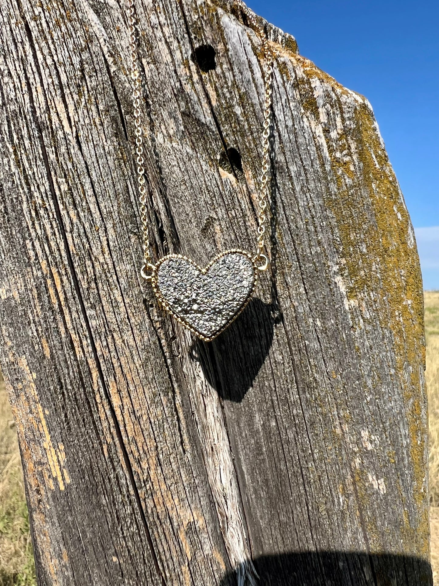 Heart Necklace with Earrings