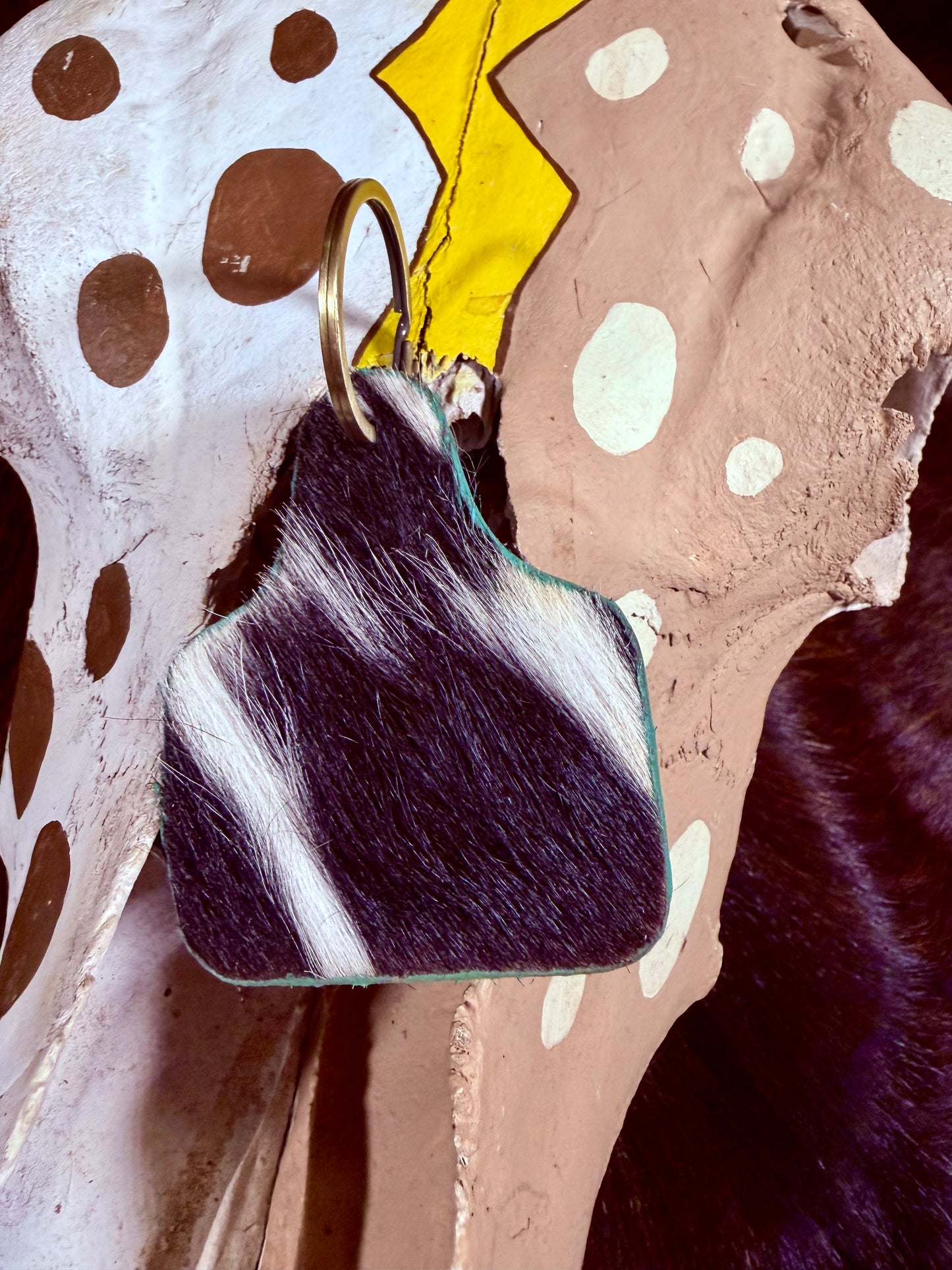 Cowhide Keychains