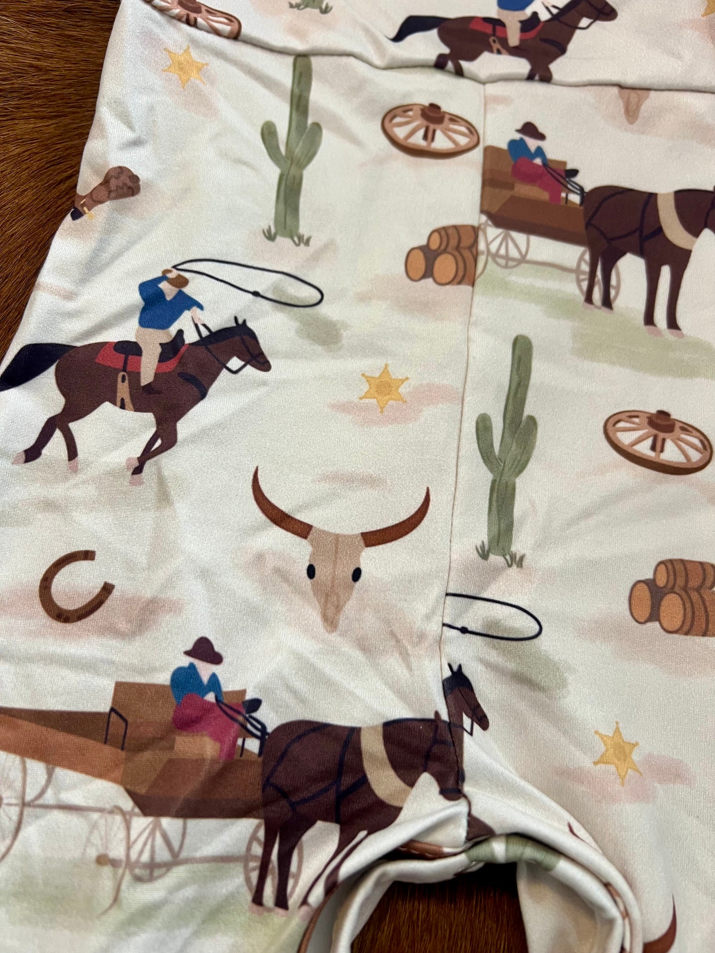 Romper with Western Print