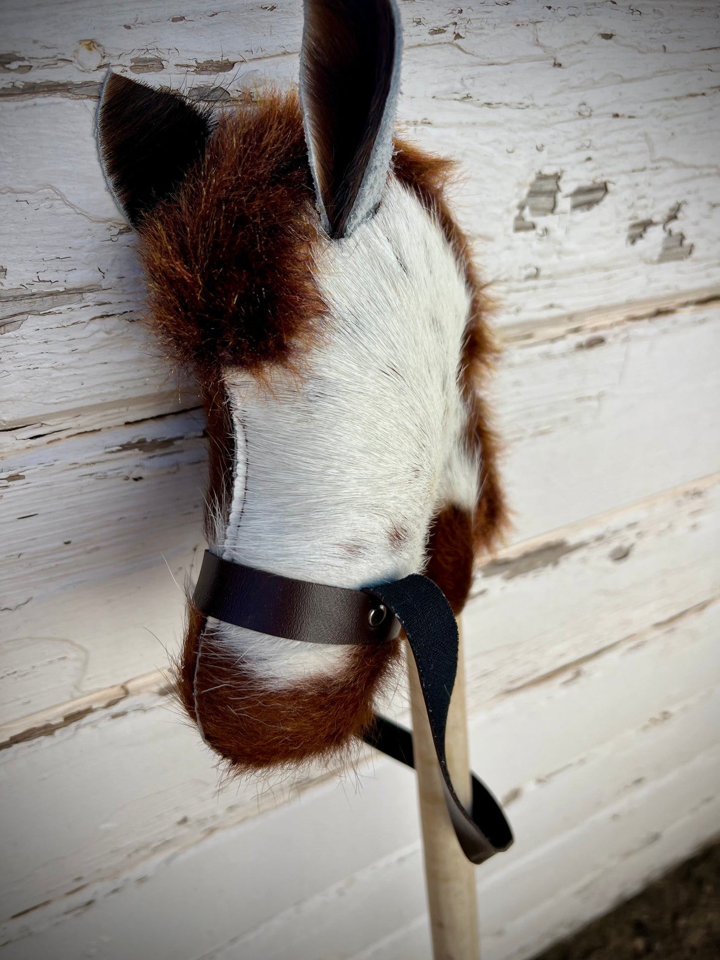 Cowhide Stick Horse