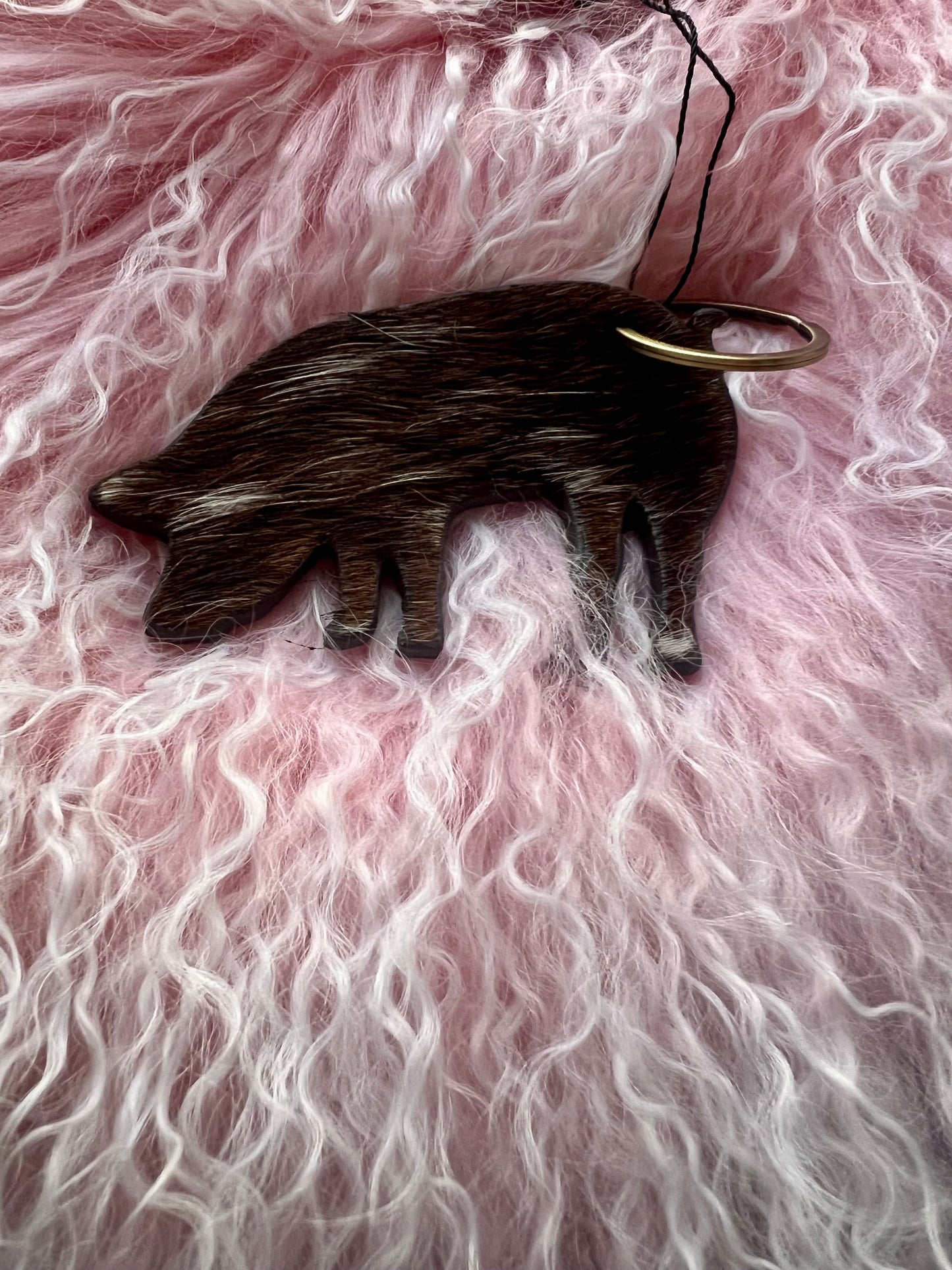 Animal Cowhide Keychain