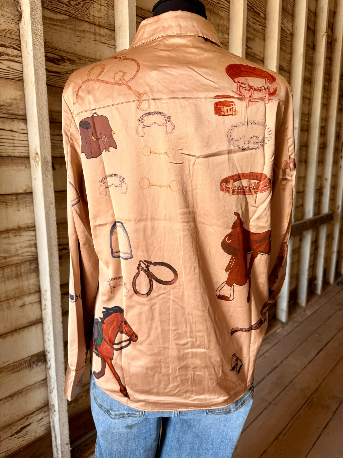 Western Print Blouse