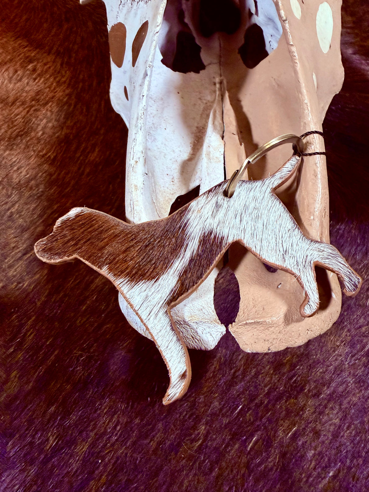 Animal Cowhide Keychain