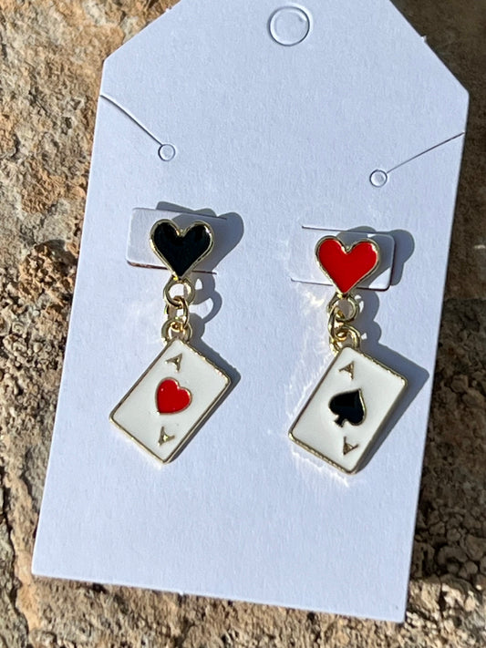 Ace Card Earrings