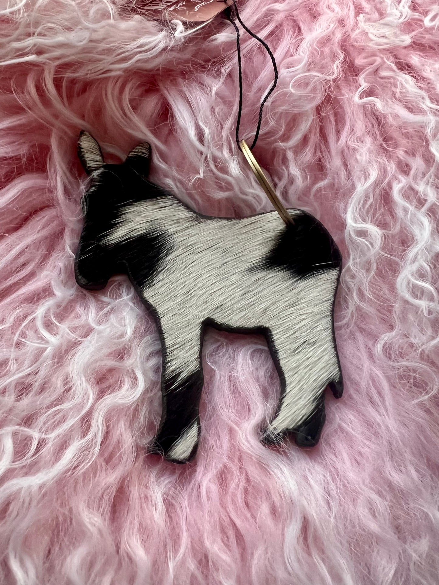 Animal Cowhide Keychain