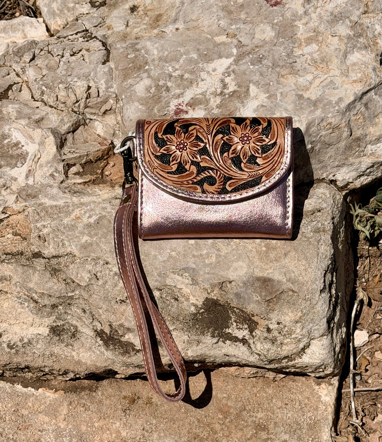 Pink Clutch Wristlet Wallet