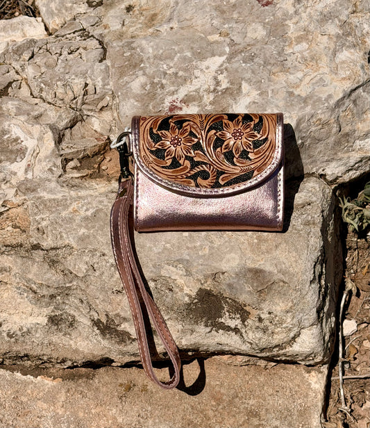 Pink Clutch Wristlet Wallet
