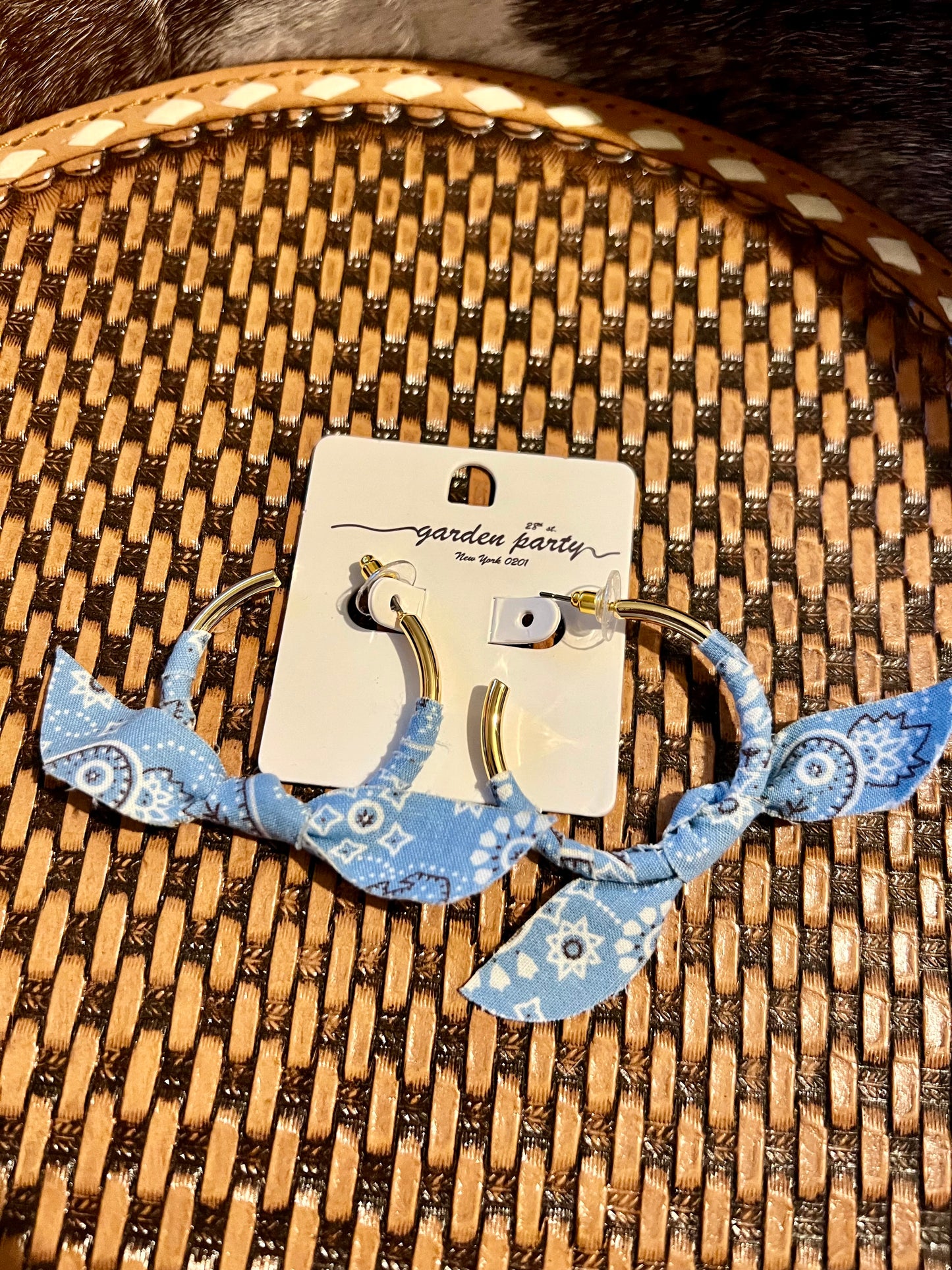 Bandana Hoop Earrings