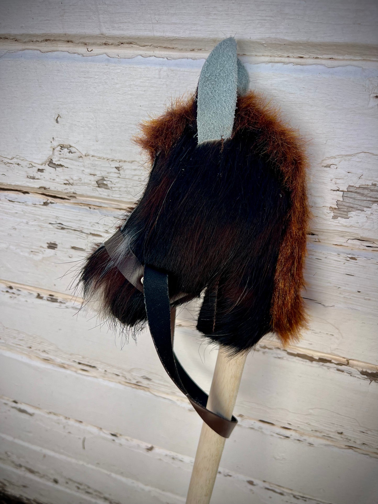 Cowhide Stick Horse