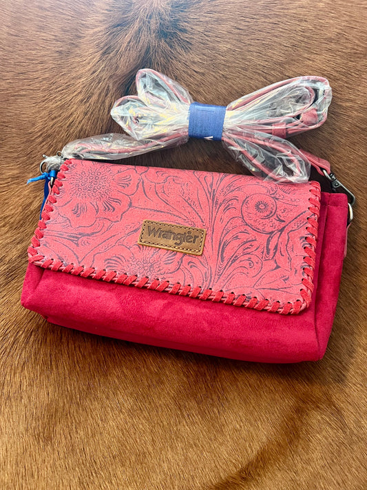 Red Wrangler Suede Crossbody