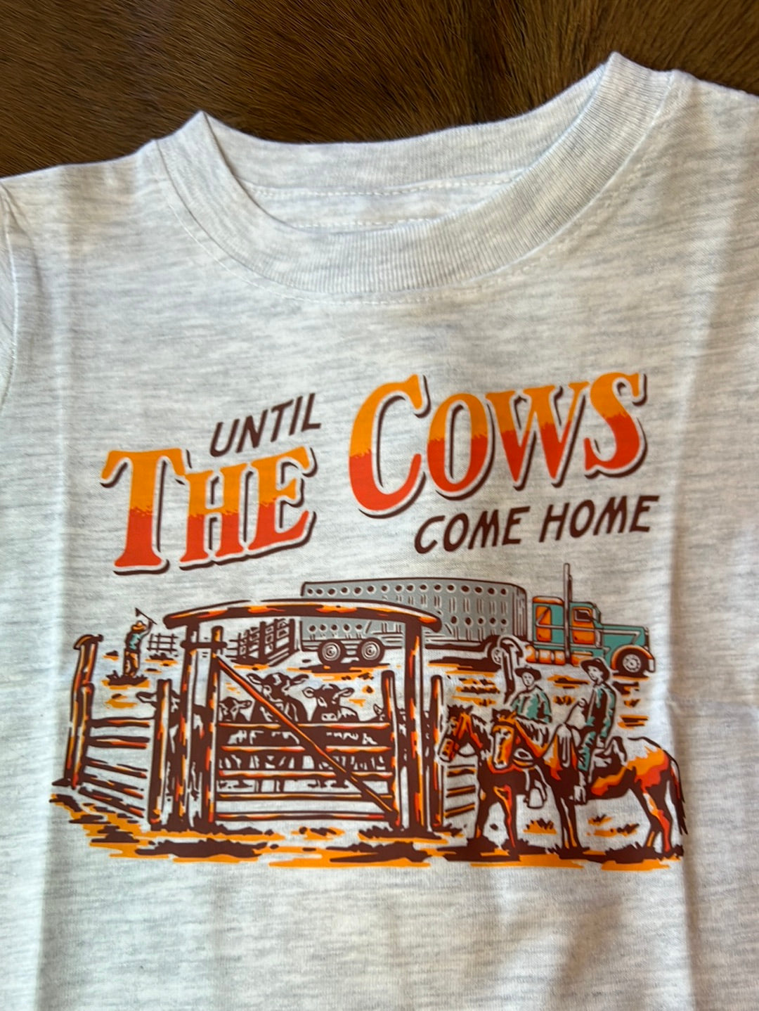 Until The Cows Light Grey T Shirt